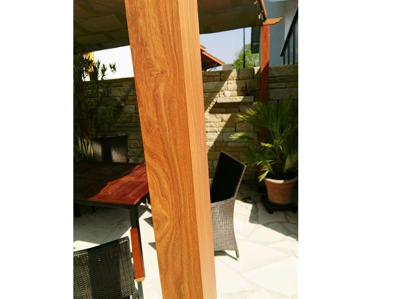 PARAGON Outdoor Pavillon FLORIDA 350x350x235 Holzoptik