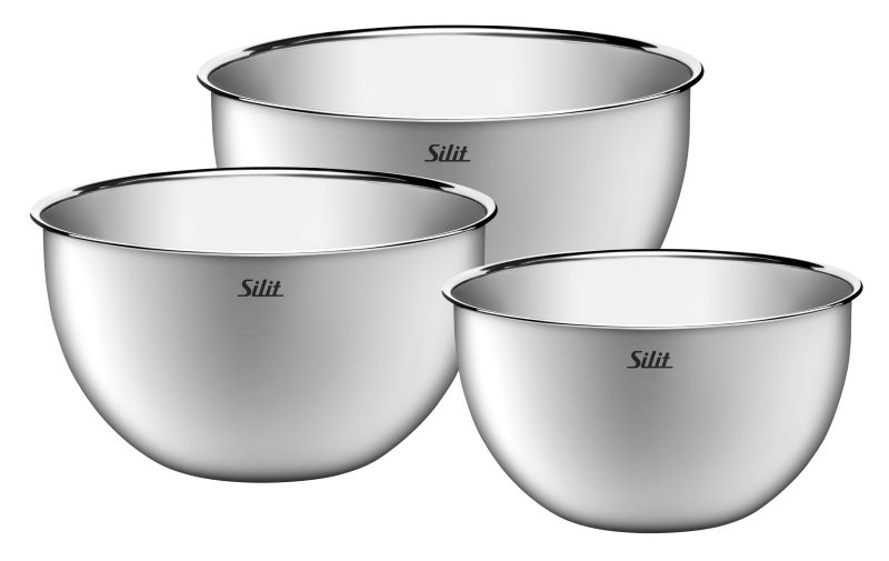 SILIT Küchenschüssel Set 3tlg Edelstahl 