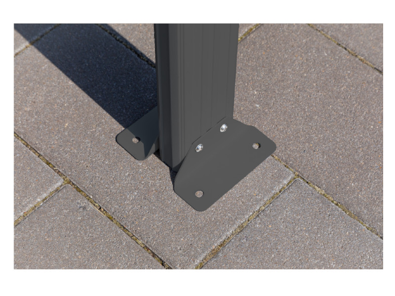 WESTMANN Rundbogen Carport 300x505x220 anthrazit 15m²