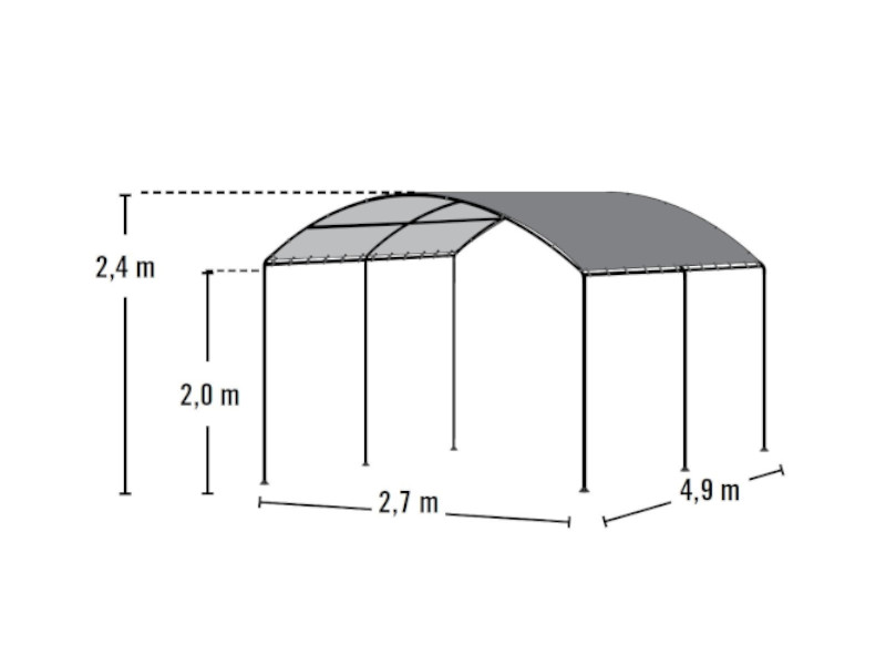 SHELTERLOGIC Folien Carport sand 490x270x240 cm