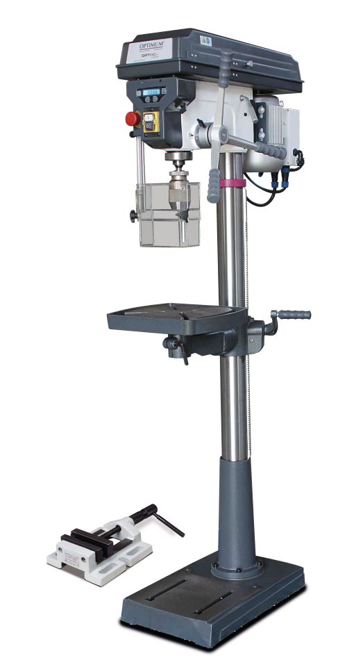 OPTIMUM Tisch- und Säulenbohrmaschine mit Keilriemenantrieb D 26Pro SET 400V