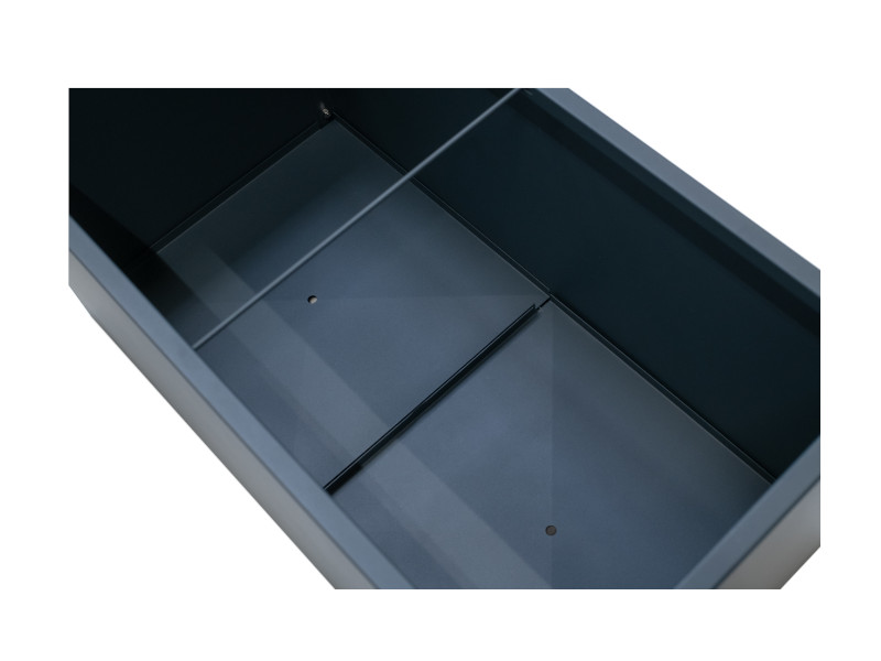 HERSTERA Pflanzgefäß Metall 150x50x50 anthrazit