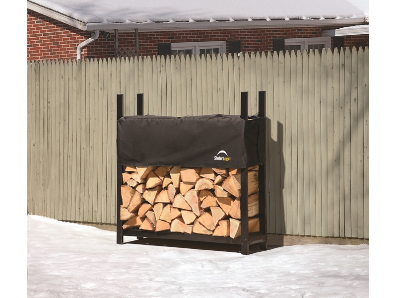 SHELTERLOGIC Kaminholzregal mit Abdeckung 36x120x119cm