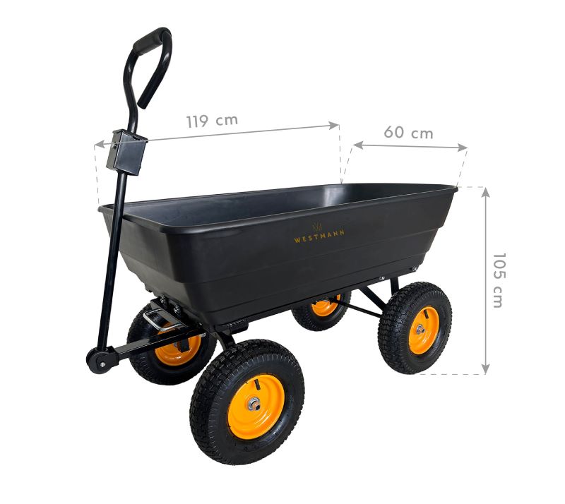 WESTMANN Kunststoff Gartenwagen Prakta M 125l, m. Kippfunktion