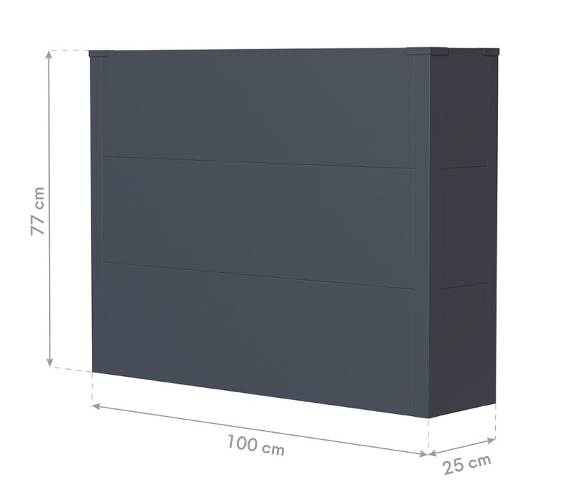 WESTMANN Metall Pflanzkübel Talus XL Anthrazit