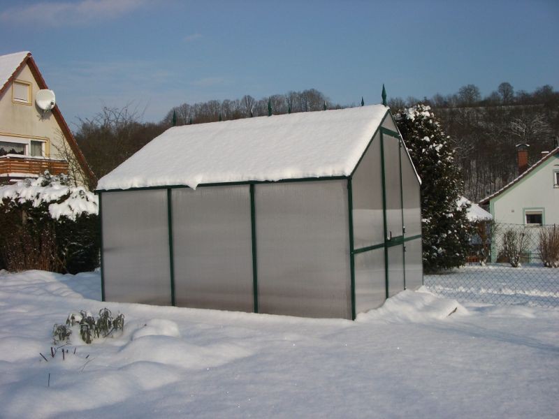 KGT Gewächshaus ORCHIDEE III Alu GRÜN - 297 x 233 cm - 10mm Vergl.