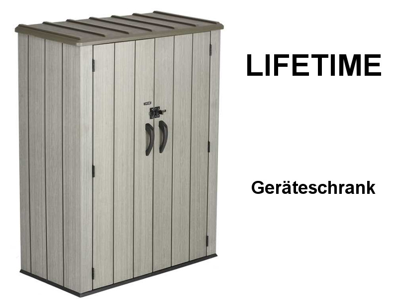 LIFETIME Geräteschrank - Gartenschrank Kunststoff