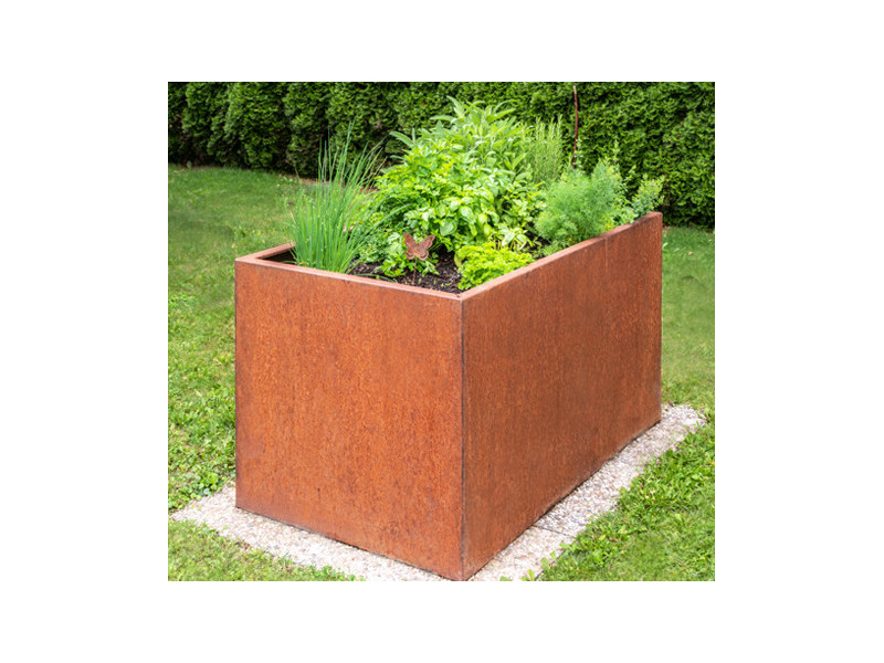 PRIMA TERRA Hochbeet-Bausatz "OPTIMUS" Metall Edelrost 75x75 H80cm