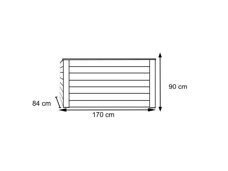 WESTMANN Hochbeet Lärche 170x90x84 cm natur