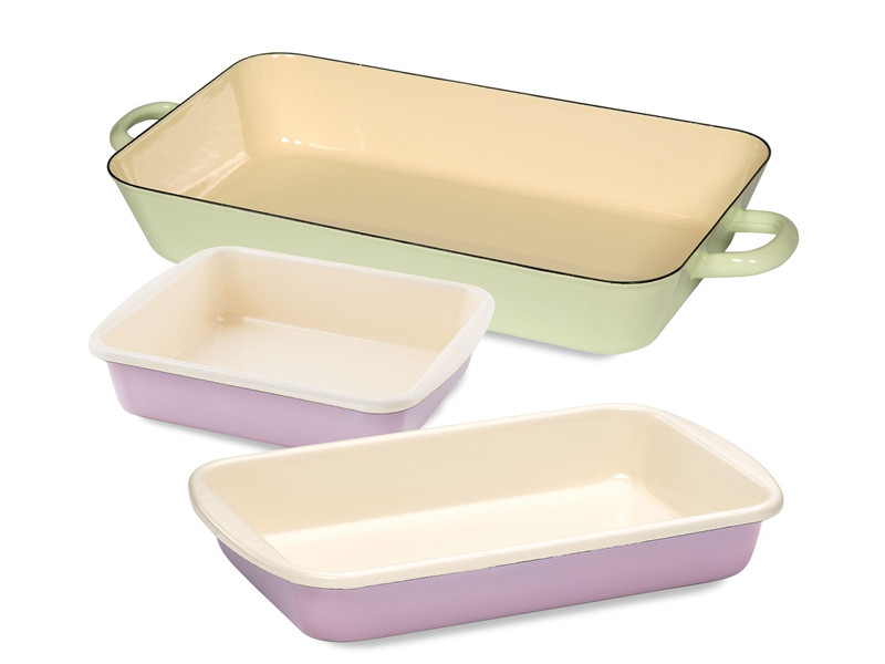 RIESS Classic Emaille Back- & Bratformen-Set 3-teilig BUNT PASTELL 0511-006
