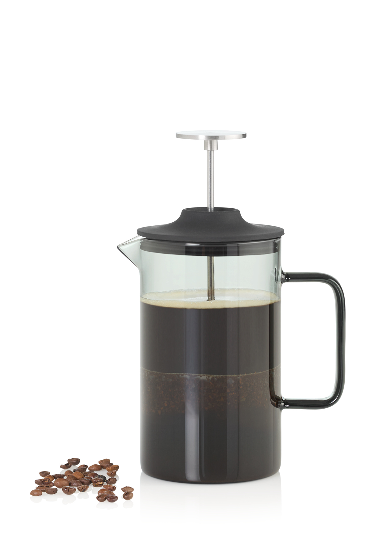 AdHoc Impact MC80 French Press Kaffeebereiter 600 ml Borosilikatglas Edelstahl