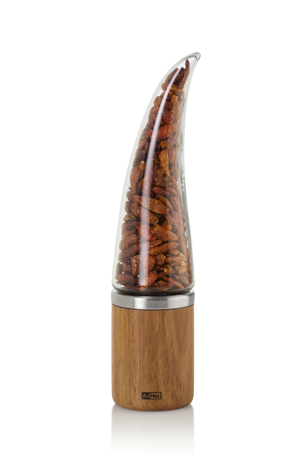 AdHoc Peperone MP233 Chilischneider mit SchneidWerk® 22 cm Glas Akazienholz Edelstahl
