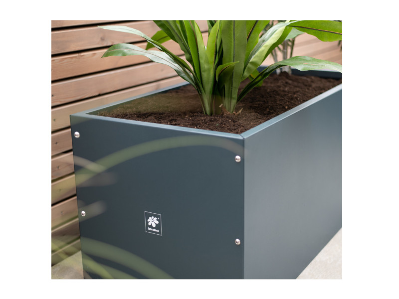 HERSTERA Pflanzgefäß Metall 100x50x50 anthrazit