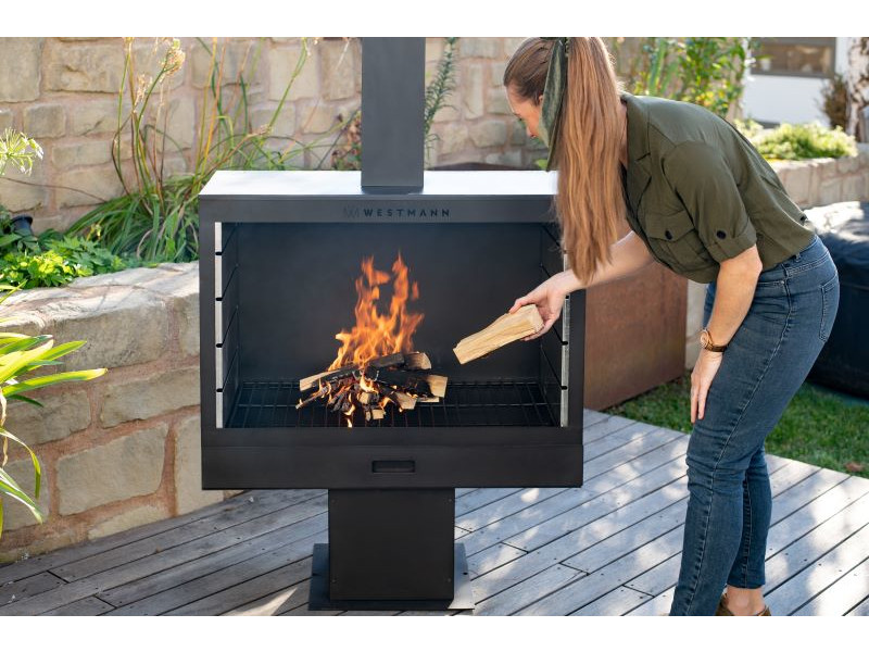 WESTMANN Grill und Kaminofen schwarz