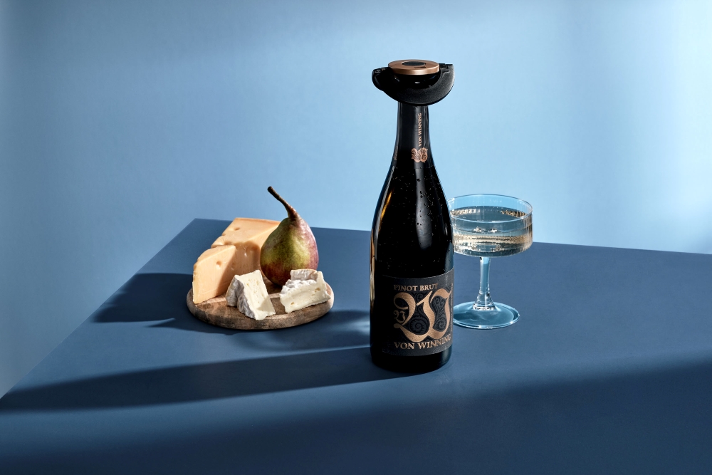 AdHoc Gusto FV52 Sekt- und Champagnerverschluss Schwarz-Gold
