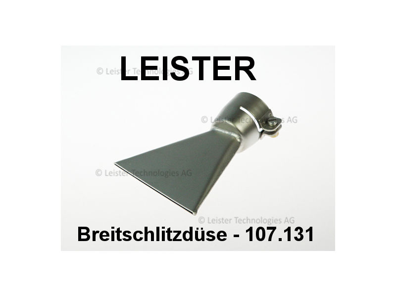 LEISTER 107.131 Breitschlitzdüse 80mm für Bitumen, aufschiebbar auf Triac S od. PID