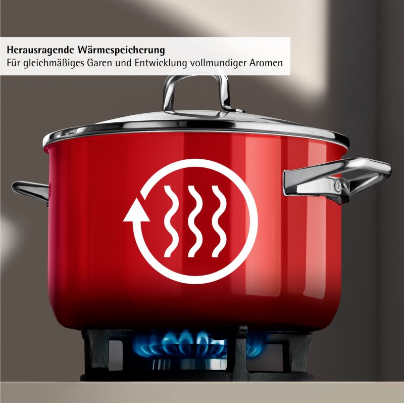 WMF Fusiontec Essential Pro, Topf-Set, 4-teilig, Passion Red