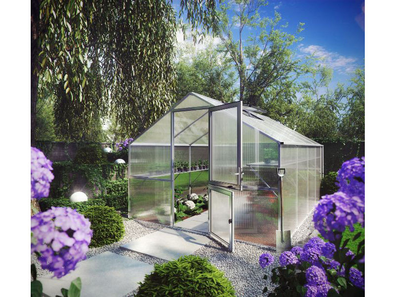 KGT Gewächshaus ORCHIDEE IV Alu BLANK - 297 x 429 cm - 10mm Vergl.