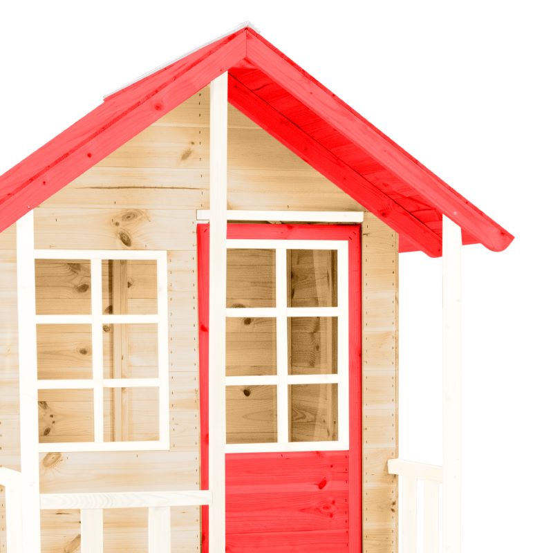 Zwerkules Kinder Spielhaus Holz, Lolla mit Rutsche & Schaukel