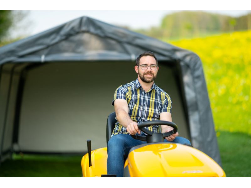 SHELTERLOGIC Folien Garage in-a-BOX 18,13m² 490x370cm GRAU