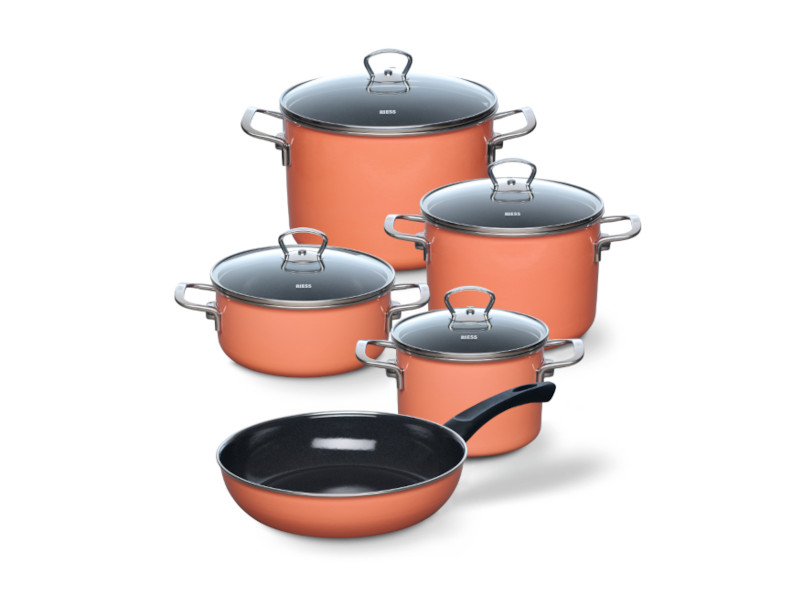 RIESS Email Kochtöpfe, Topfset 5-tlg MANGO 0558-001