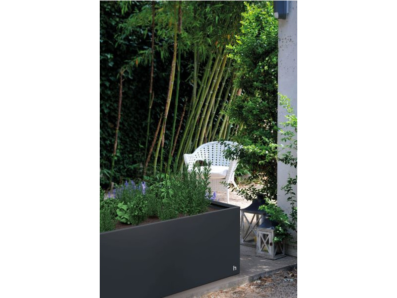 HERSTERA Pflanzgefäß Metall 150x100x50 anthrazit