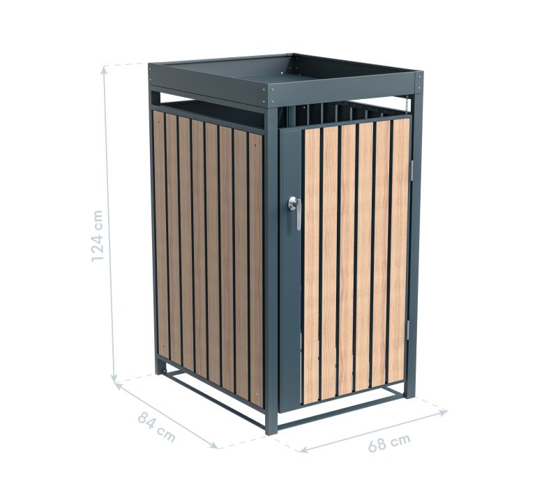 WESTMANN Mülltonnenbox metall Planta 1x240 l