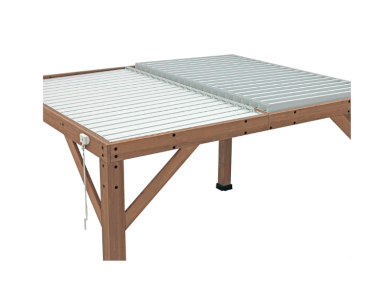WESTMANN Outdoor Pavillon KARL mit Lamellendach 396 x 335 x 251 cm natur