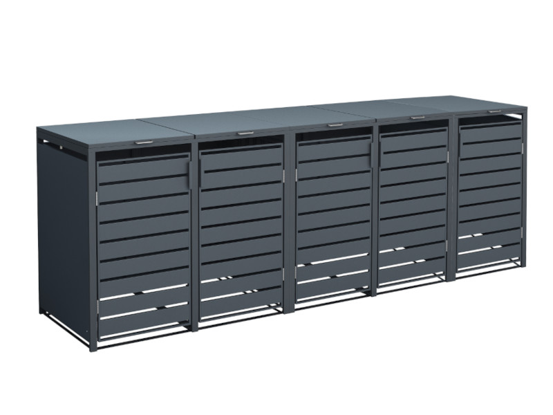 WESTMANN KUBUS 5er Mülltonnenbox anthrazit