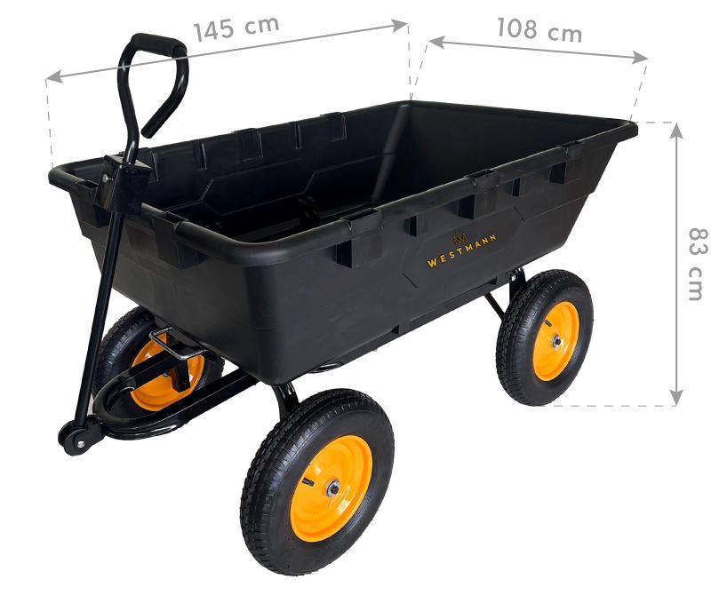 WESTMANN Kunststoff Gartenwagen Prakta L 225l, m. Kippfunktion