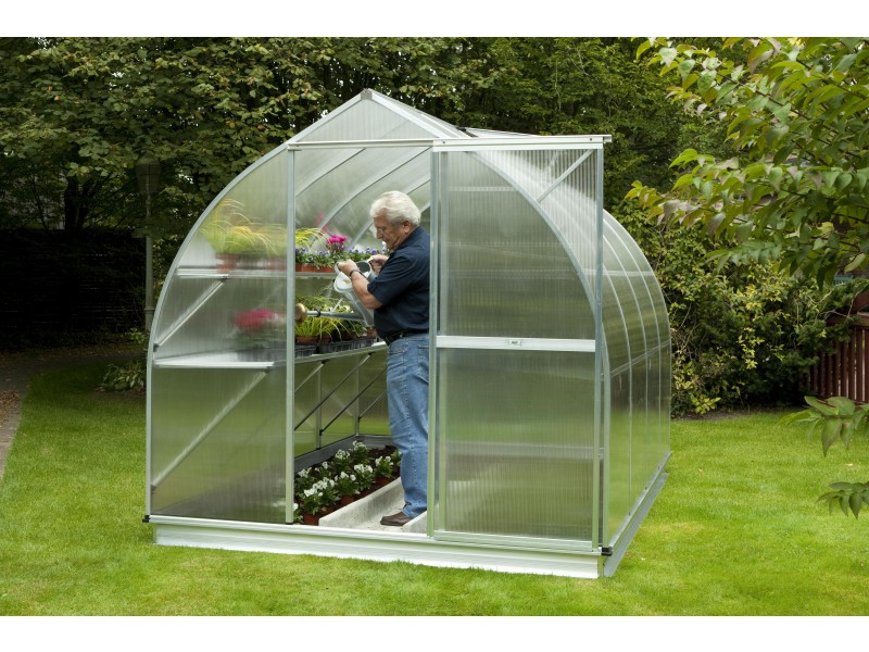 KGT Gewächshaus RHODO IV Alu BLANK - 227 x 301 cm - 6mm Vergl.