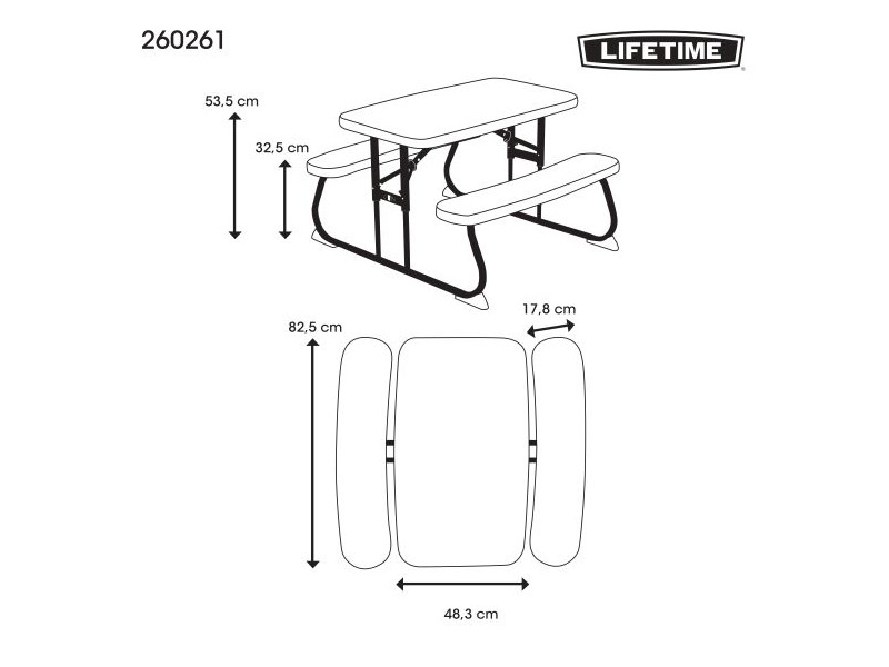 LIFETIME Picknickgarnitur Kids blau