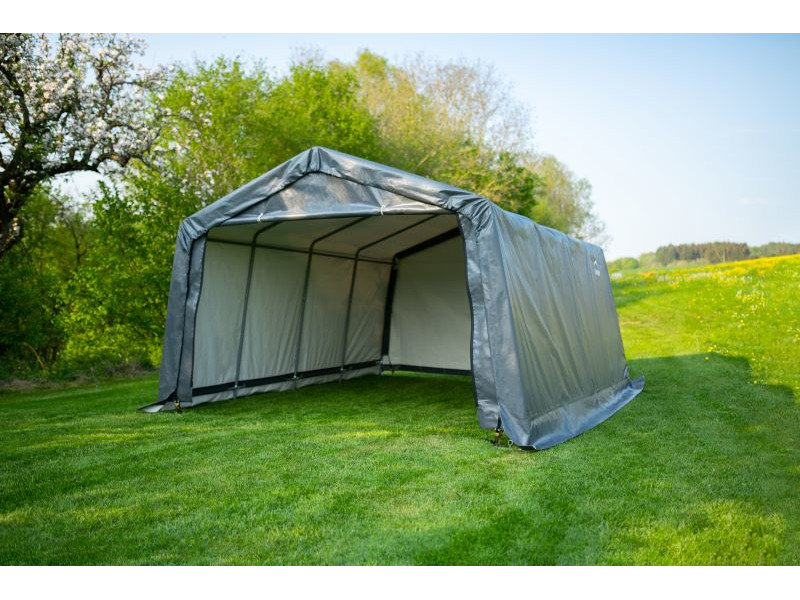 SHELTERLOGIC Folien Garage in-a-BOX 18,13m² 490x370cm GRAU