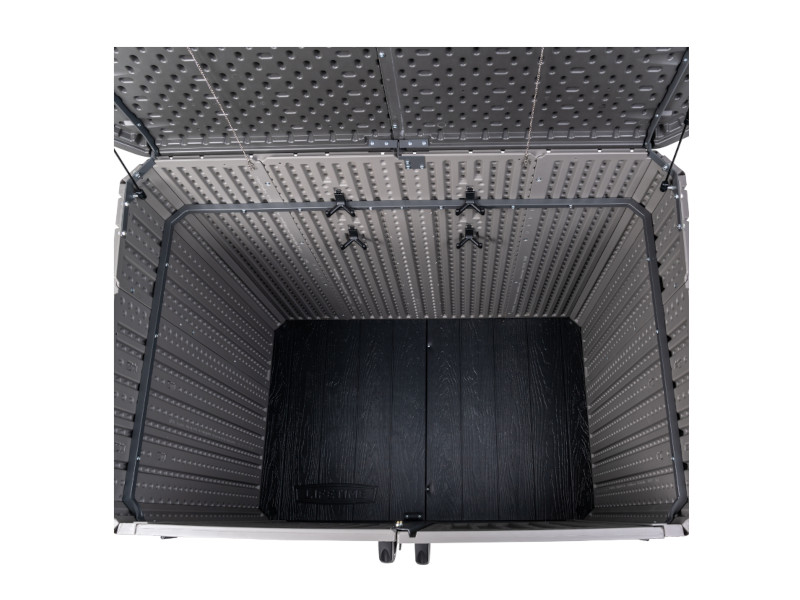 LIFETIME Gartenbox Mülltonnenbox Kunststoff 2x240l grau