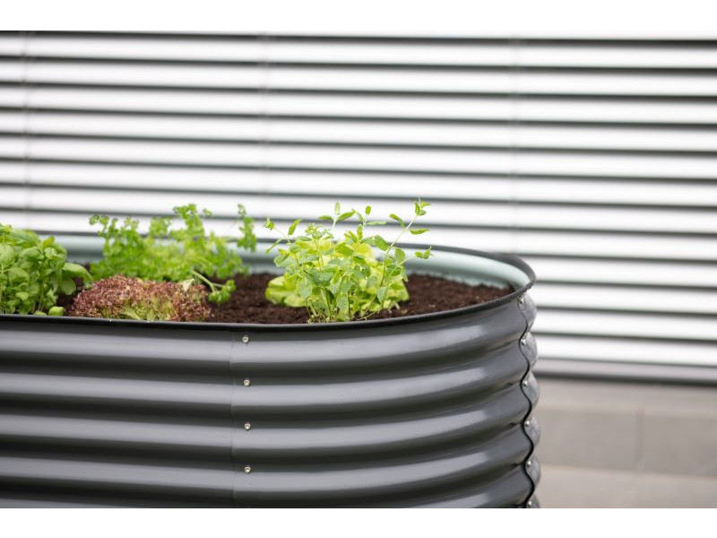 WESTMANN Hochbeet Metall Oval 160x80x82 cm anthrazit