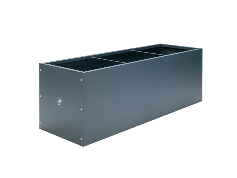 HERSTERA Pflanzgefäß Metall 150x50x50 anthrazit