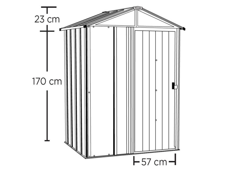SPACEMAKER Gerätehaus aus Metall "5x4" 151x122x198cm
