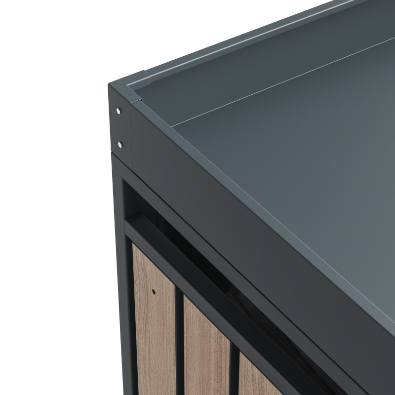 WESTMANN Mülltonnenbox metall Planta 3x240 l