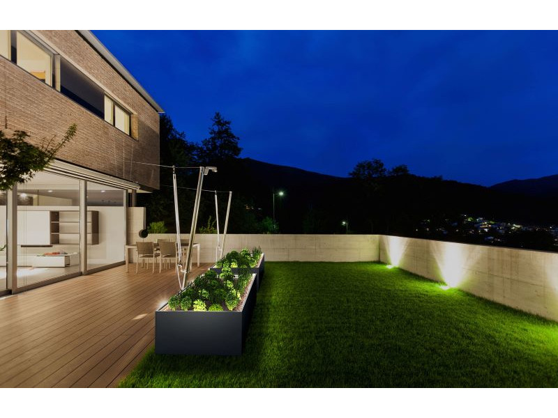 HERSTERA Pflanzgefäß Metall 150x100x50 anthrazit