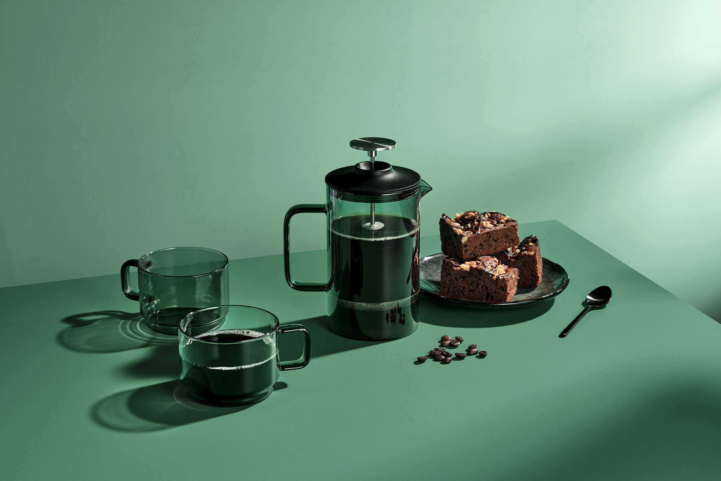 AdHoc Impact MC80 French Press Kaffeebereiter 600 ml Borosilikatglas Edelstahl