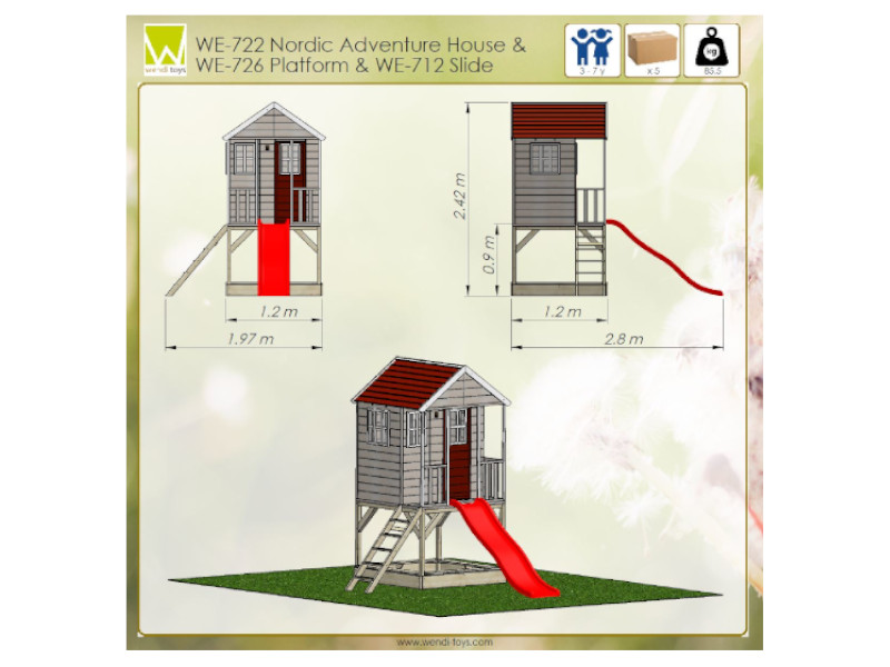 WENDI TOYS Spielhaus FROSCH 197x280x242