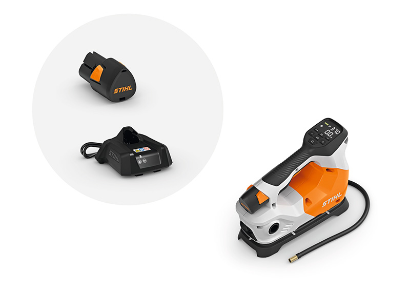 STIHL Akku Kompressor KOA 20 mit Akku AS2 und Ladegerät AL1