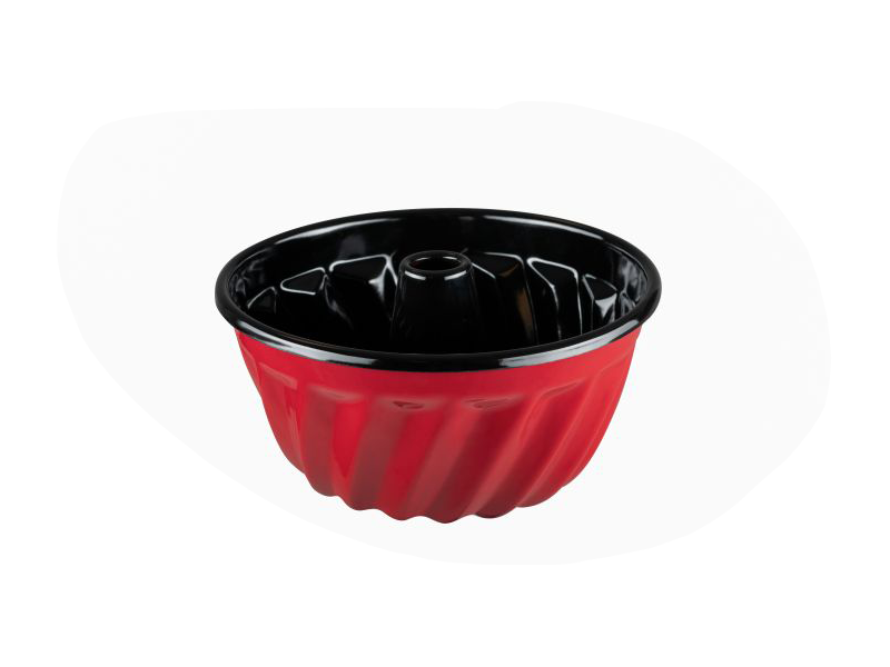 RIESS Email Gugelhupfform 22 cm ROT 0495-020