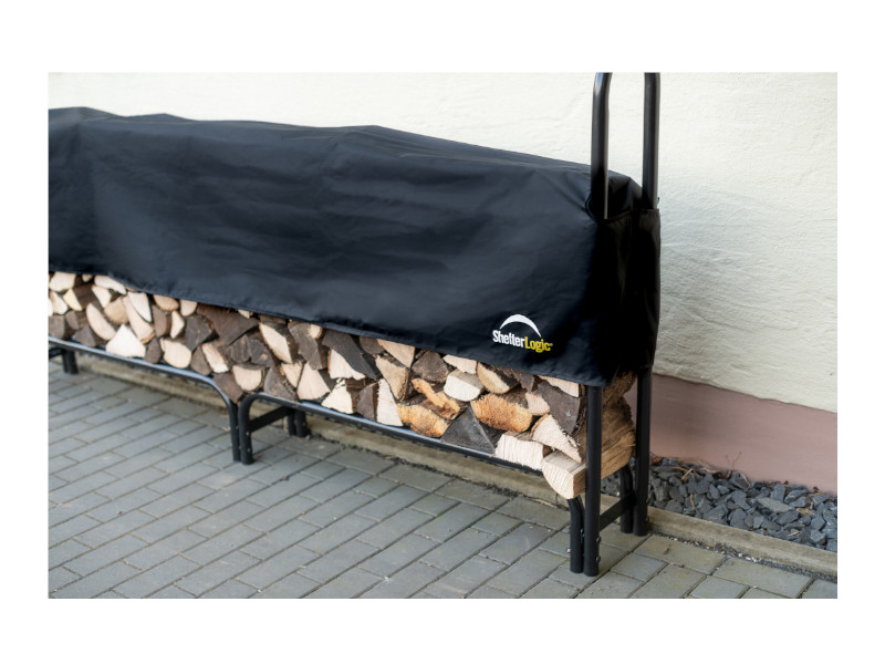 SHELTERLOGIC Kaminholzregal mit Abdeckung 25x244x118 cm