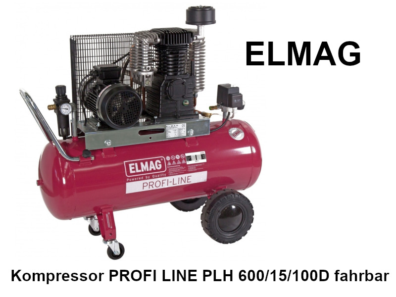 ELMAG Kompressor PROFI LINE PLH 600/15/100D - fahrbar