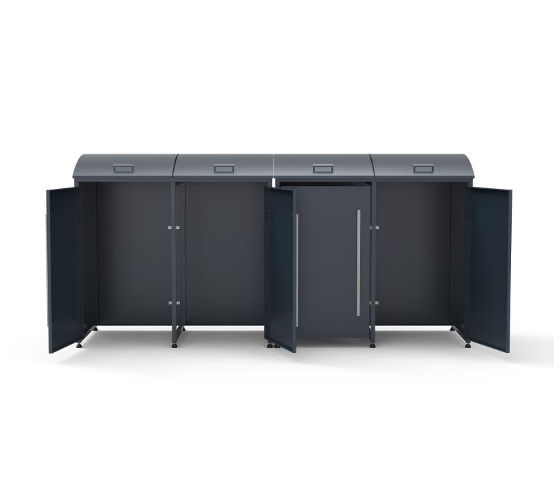 WESTMANN Mülltonnenbox metall Moderna 4x240 l