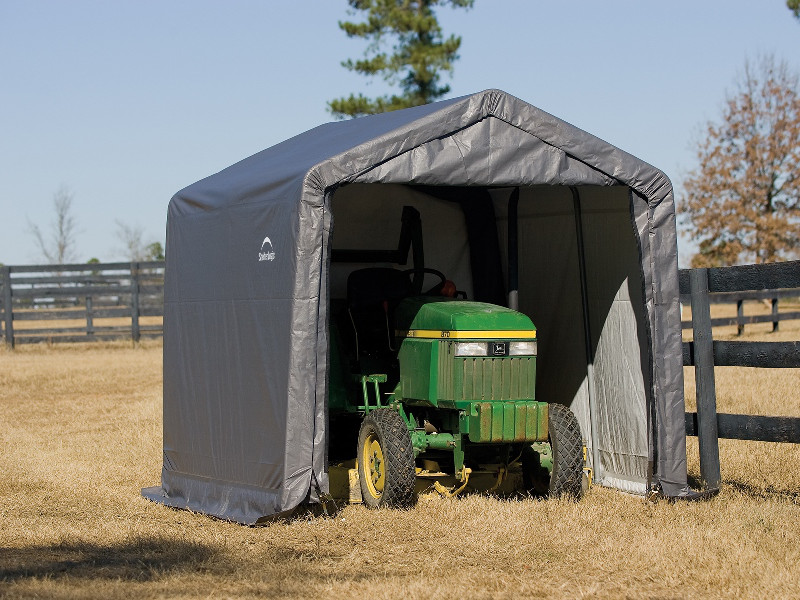 SHELTERLOGIC Gerätehaus Folienhaus in-a-BOX 9m² 300x300cm GRAU