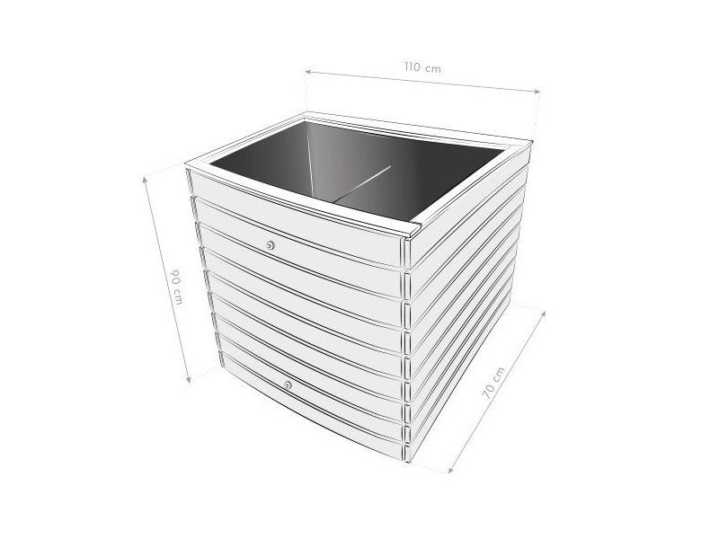 WESTMANN Hochbeet Fichte 110x70x90 cm natur