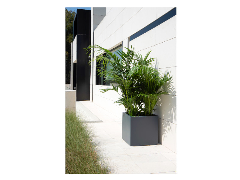HERSTERA Pflanzgefäß Metall 50x50x50 anthrazit