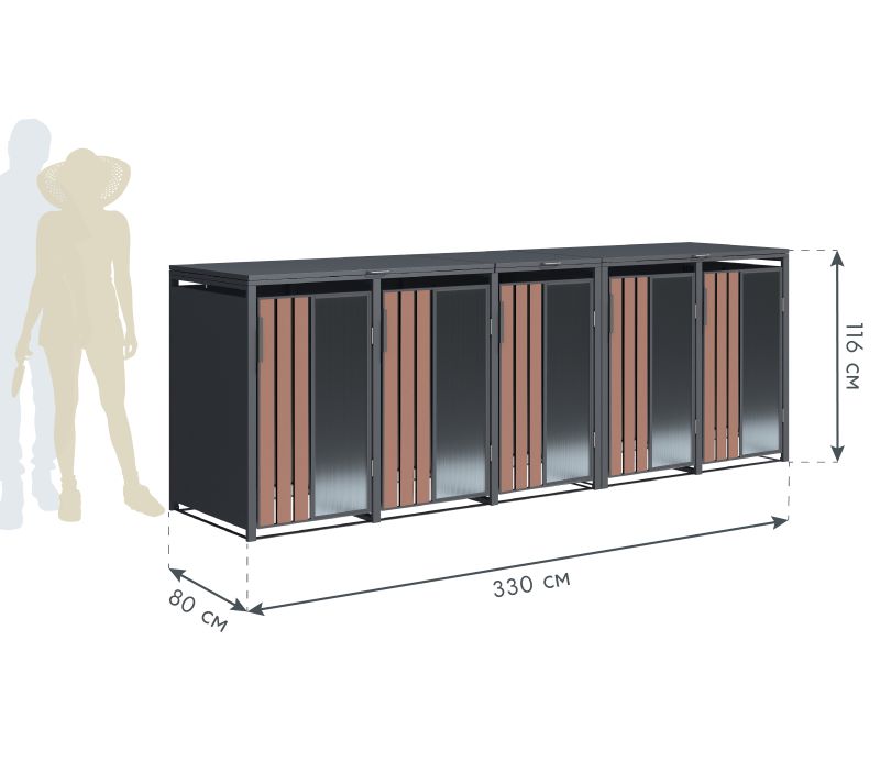 WESTMANN Mülltonnenbox metall Status 5